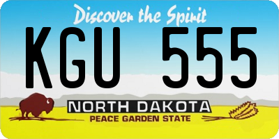 ND license plate KGU555