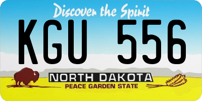 ND license plate KGU556