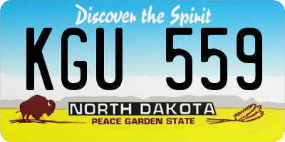 ND license plate KGU559