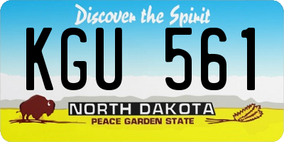 ND license plate KGU561