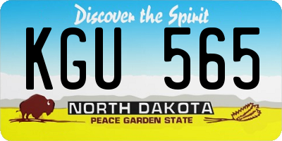 ND license plate KGU565