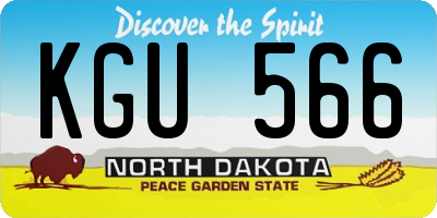 ND license plate KGU566