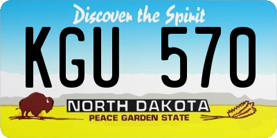 ND license plate KGU570
