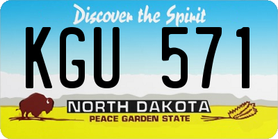ND license plate KGU571