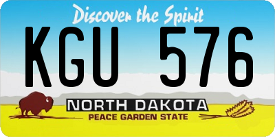ND license plate KGU576