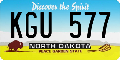 ND license plate KGU577
