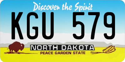 ND license plate KGU579