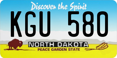 ND license plate KGU580