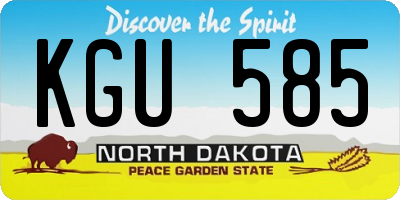 ND license plate KGU585