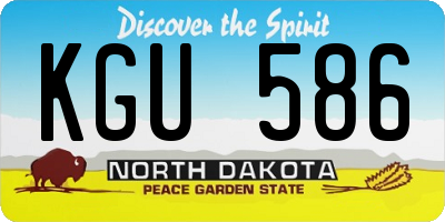 ND license plate KGU586