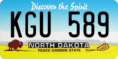 ND license plate KGU589