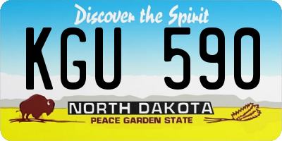 ND license plate KGU590