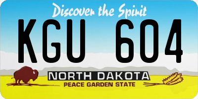 ND license plate KGU604