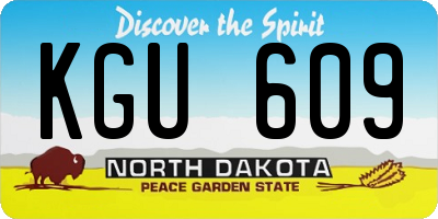 ND license plate KGU609