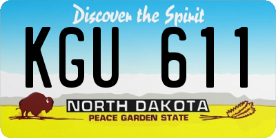 ND license plate KGU611