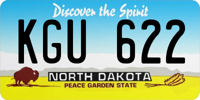 ND license plate KGU622