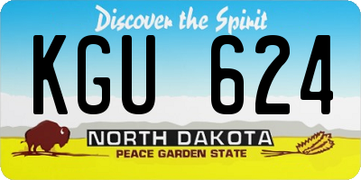 ND license plate KGU624
