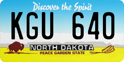 ND license plate KGU640