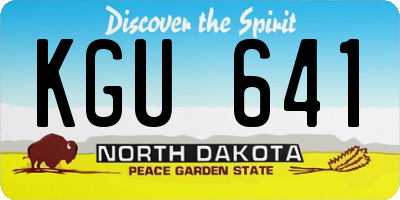 ND license plate KGU641