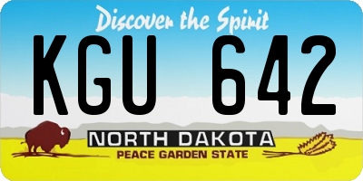 ND license plate KGU642