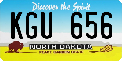 ND license plate KGU656