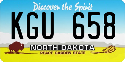 ND license plate KGU658