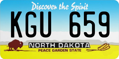 ND license plate KGU659