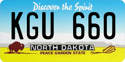 ND license plate KGU660