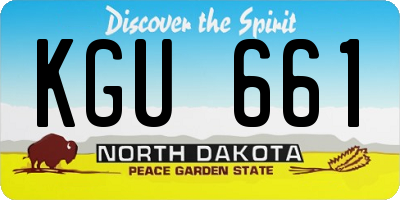 ND license plate KGU661