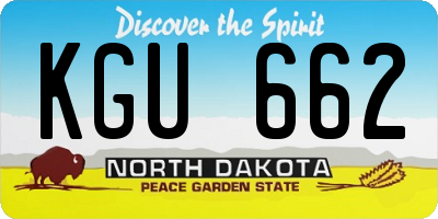 ND license plate KGU662