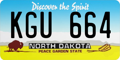 ND license plate KGU664