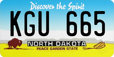 ND license plate KGU665