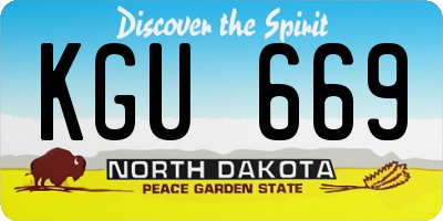 ND license plate KGU669