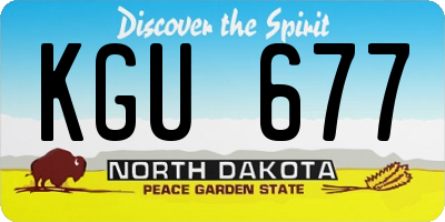 ND license plate KGU677