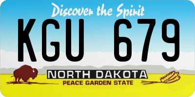 ND license plate KGU679