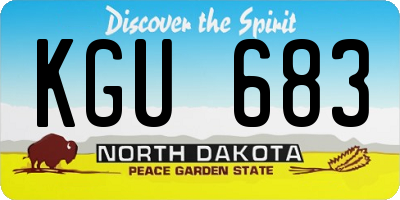 ND license plate KGU683