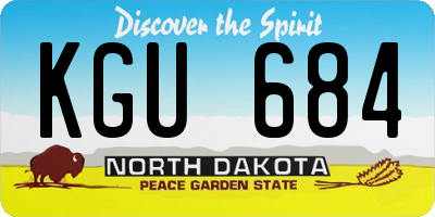ND license plate KGU684