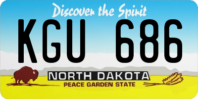 ND license plate KGU686