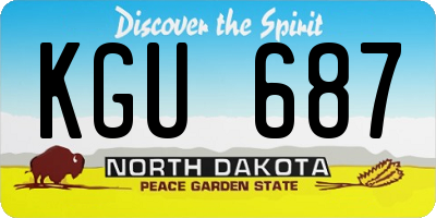 ND license plate KGU687