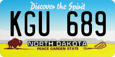 ND license plate KGU689