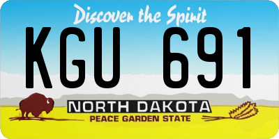 ND license plate KGU691