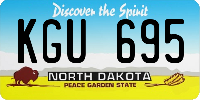 ND license plate KGU695