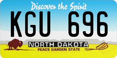 ND license plate KGU696