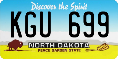 ND license plate KGU699