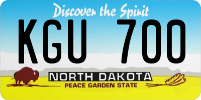 ND license plate KGU700