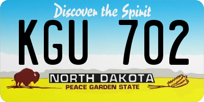 ND license plate KGU702