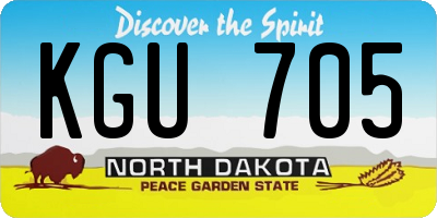 ND license plate KGU705