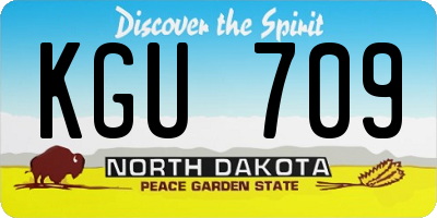 ND license plate KGU709