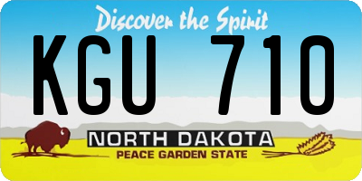 ND license plate KGU710