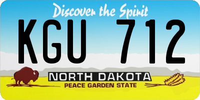 ND license plate KGU712